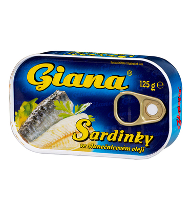 Sardinky ve slunečnicovém oleji 125g 